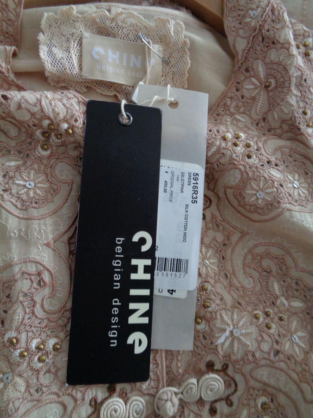 CHINE tuniek jurk, zijde en katoen, maat 36, Nieuw met kaartjes