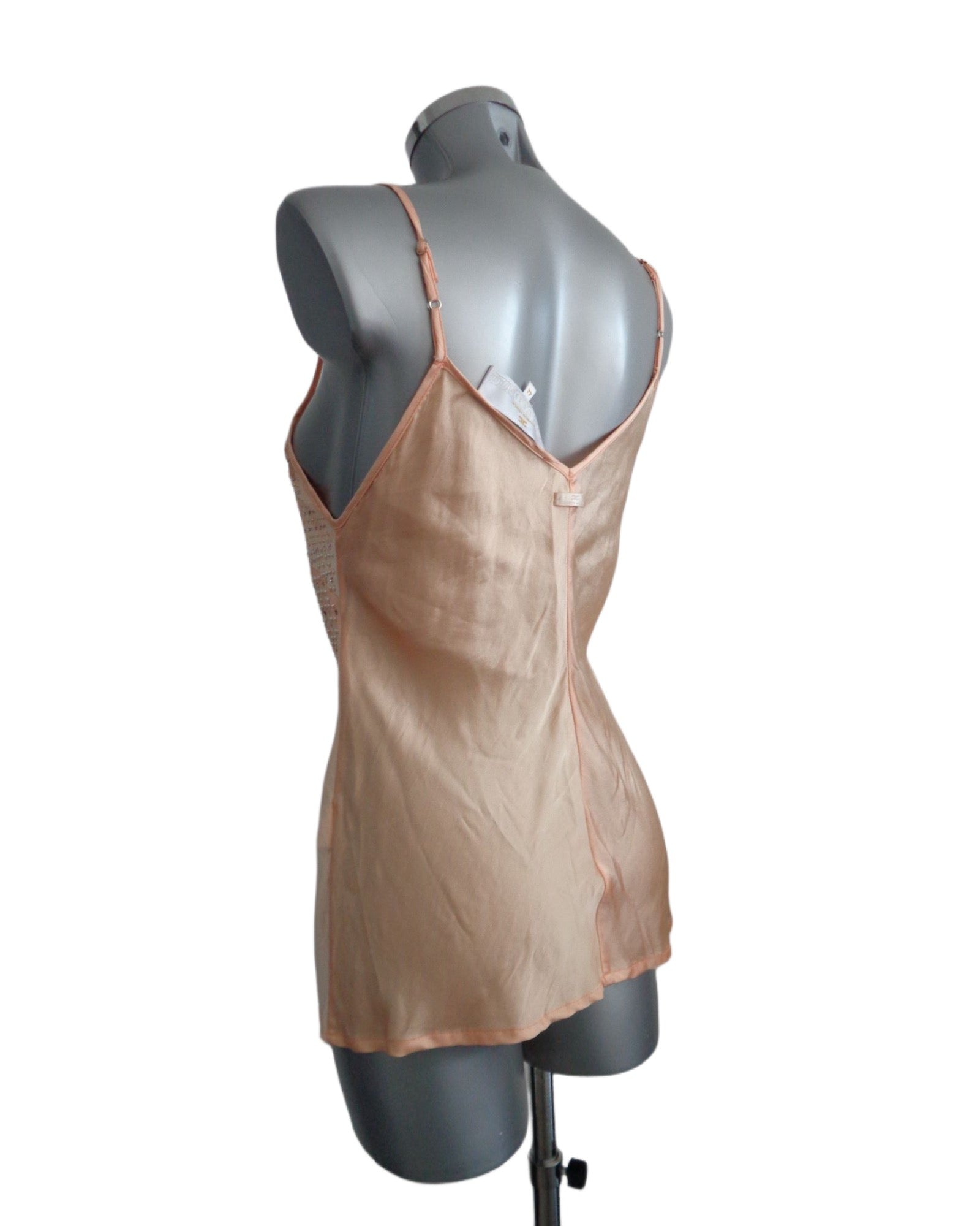 Elisabetta Franchi Gold zijden top, goud, IT44-38 origineel