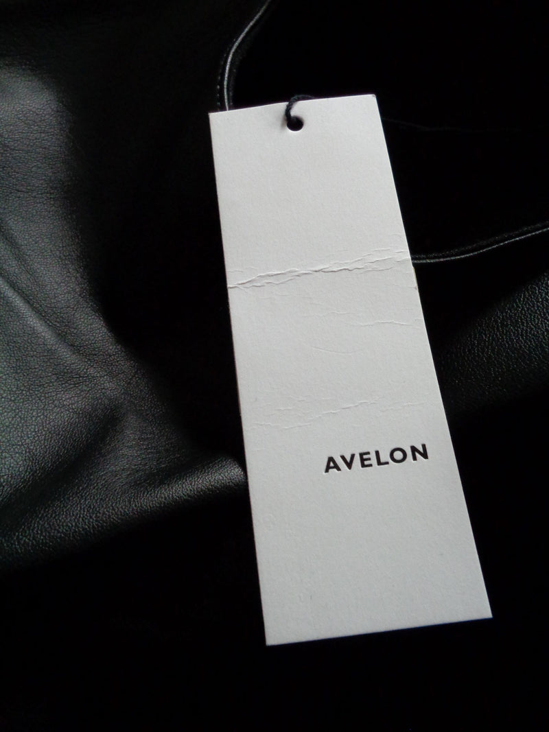 Avelon leren en viscose jurk, maat medium, NIEUW, kaartjes