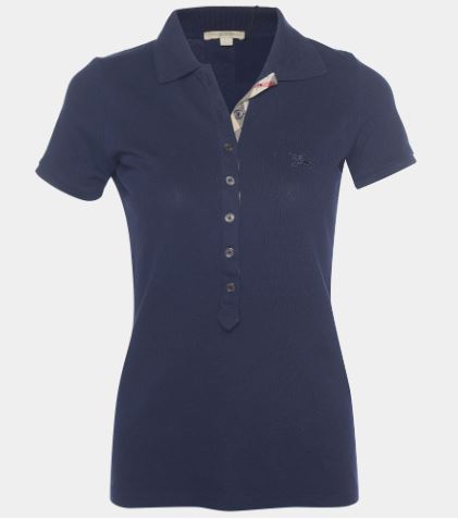 Burberry Brit polo top met nova check, maat small Nieuw