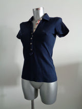 Burberry Brit polo top met nova check, maat small Nieuw