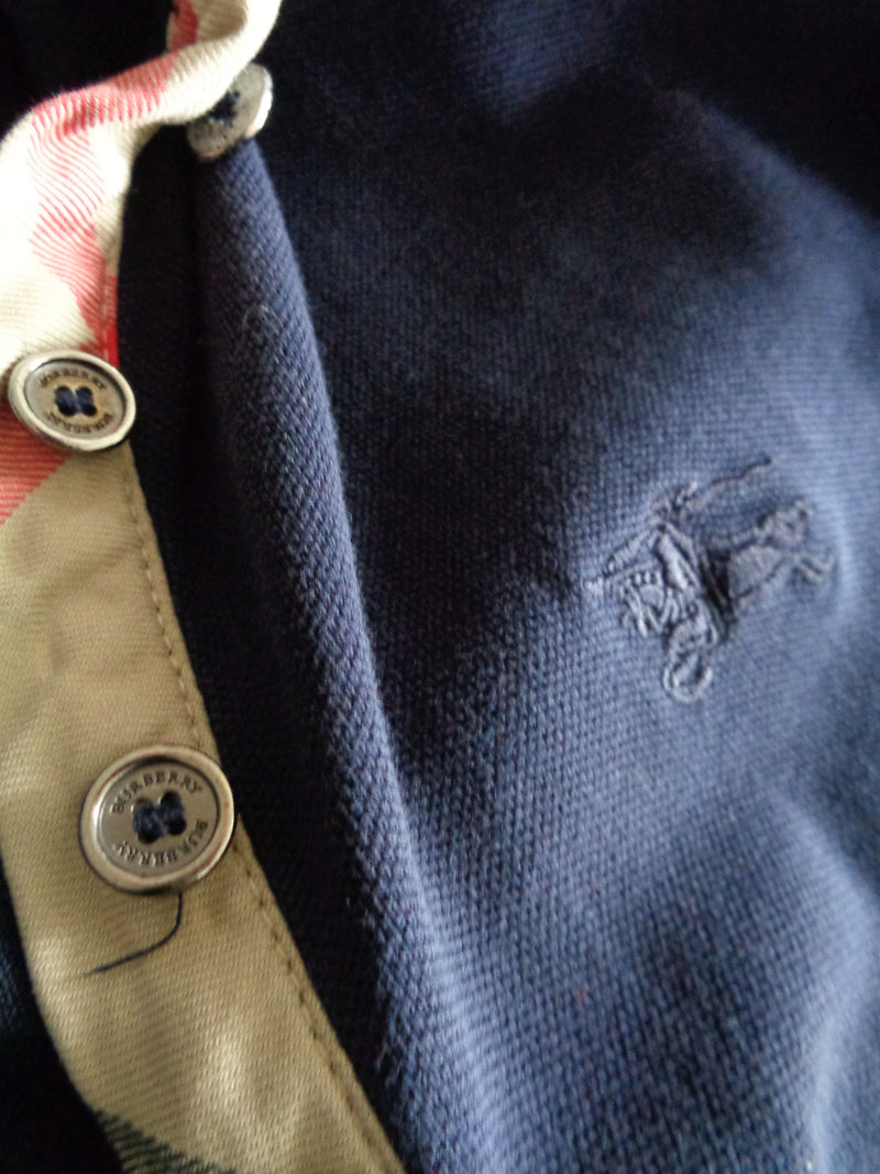 Burberry Brit polo top met nova check, maat small Nieuw