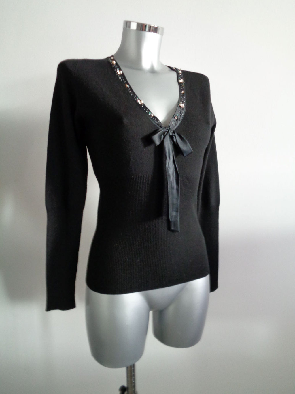 Roberto Cavalli Class trui van cashmere en zijde, 38 Nieuw