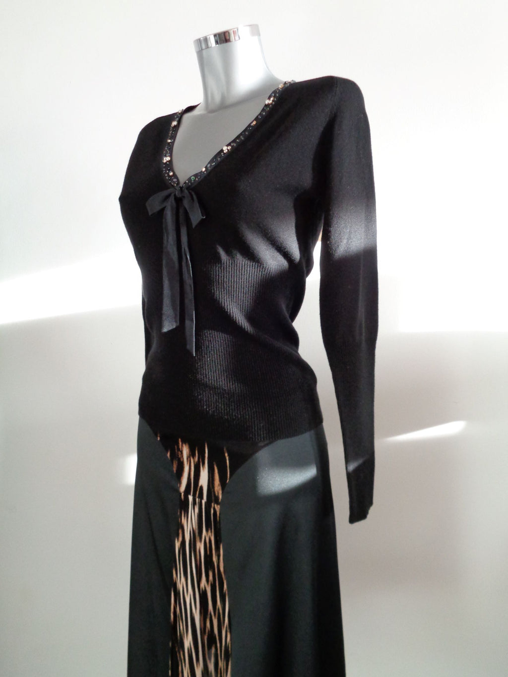 Roberto Cavalli Class trui van cashmere en zijde, 38 Nieuw