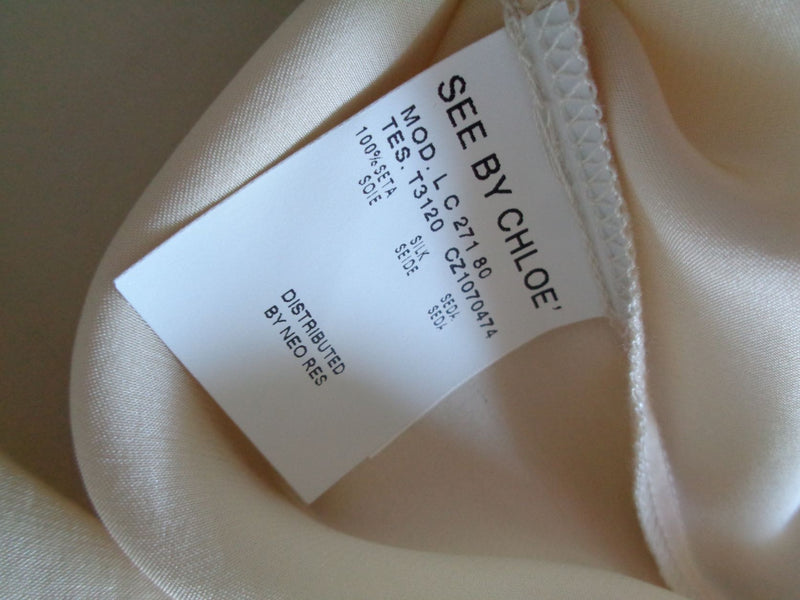 See by Chloe 100% zijden blouse, US6/maat small, NIEUW