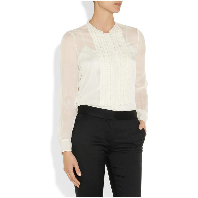 Diane von Furstenberg zijden blouse, off white, US6-NL36/38 Nieuw