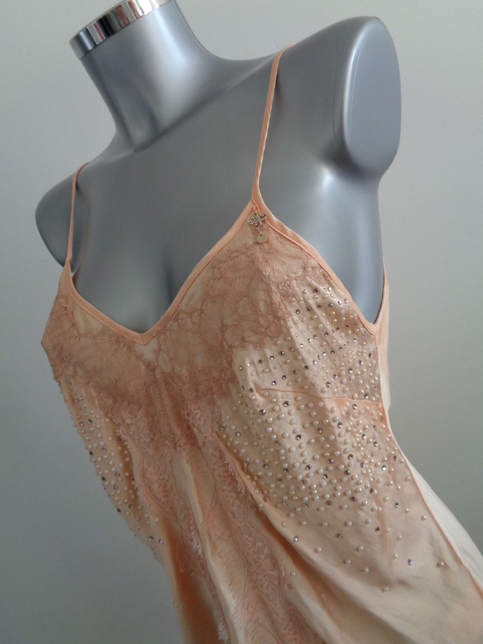 Elisabetta Franchi Gold zijden top, goud, IT44-38 origineel