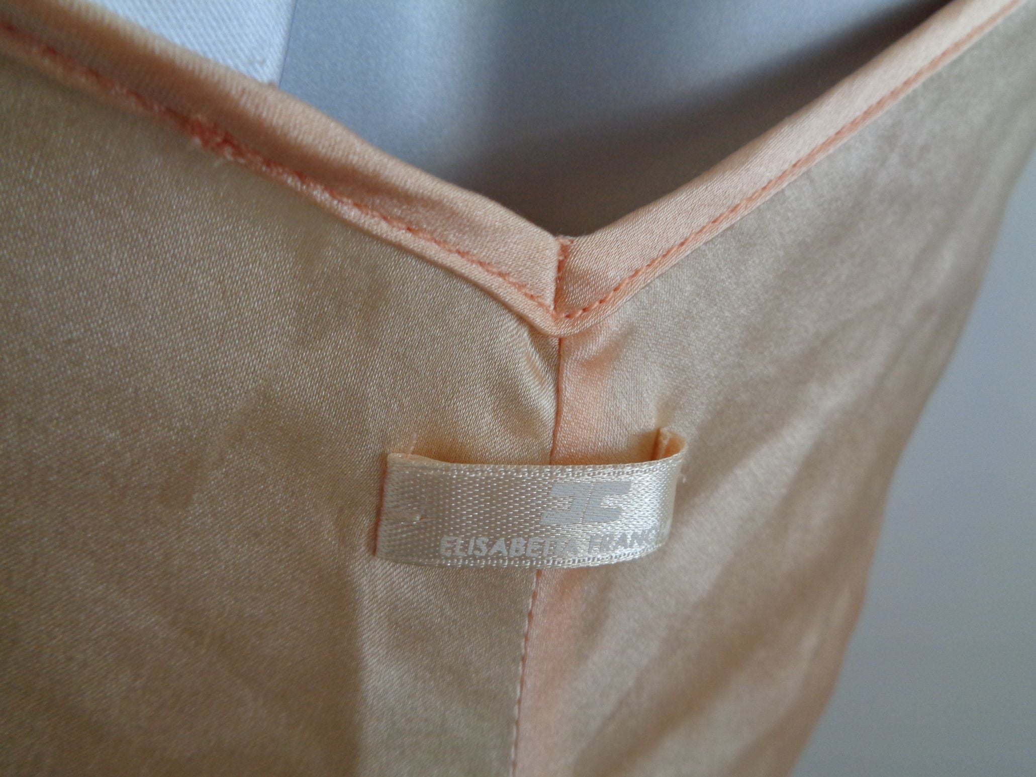 Elisabetta Franchi Gold zijden top, goud, IT44-38 origineel