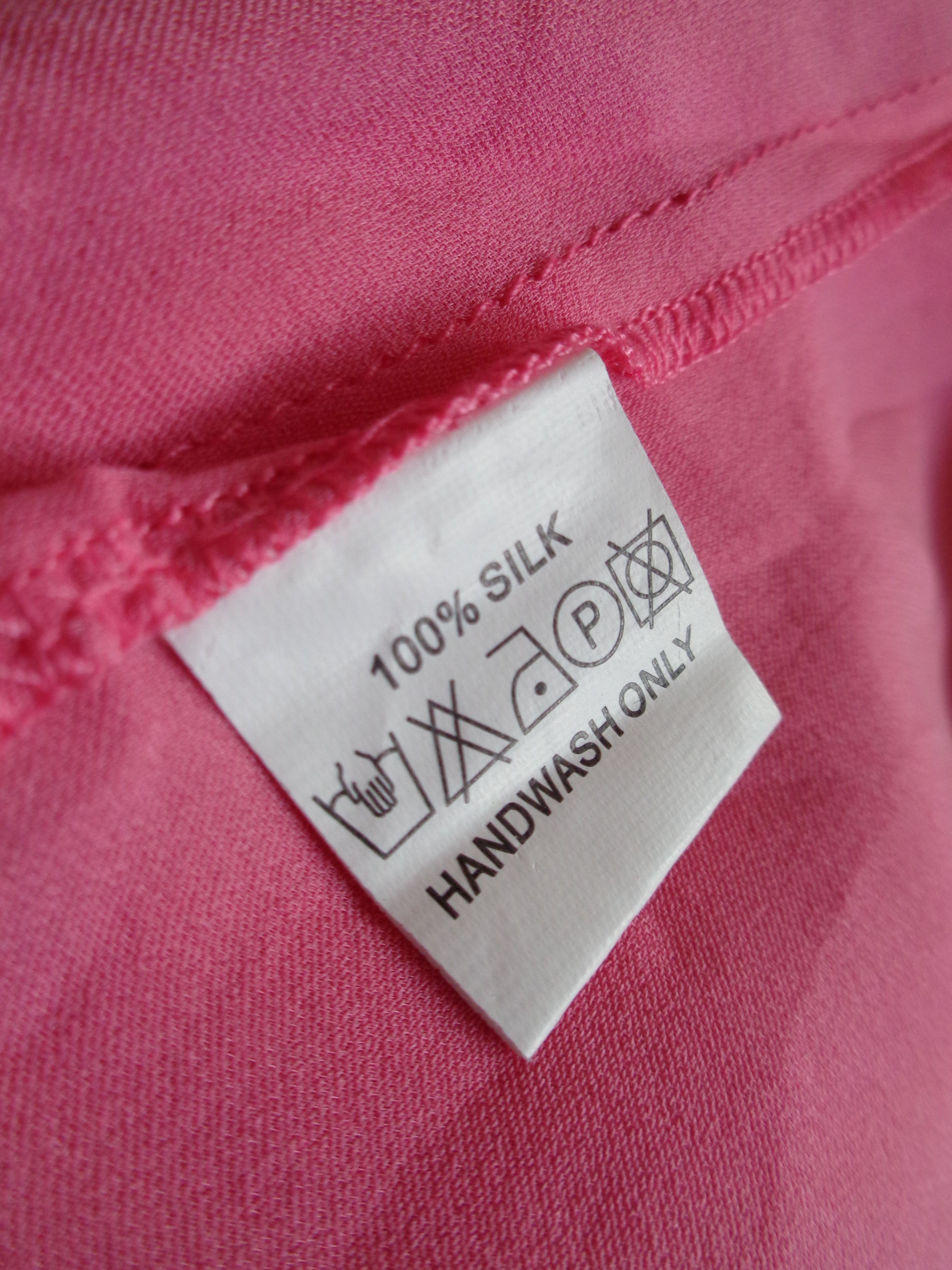 JEFF 100% zijden blouse met ruches, maat S/M, NIEUW