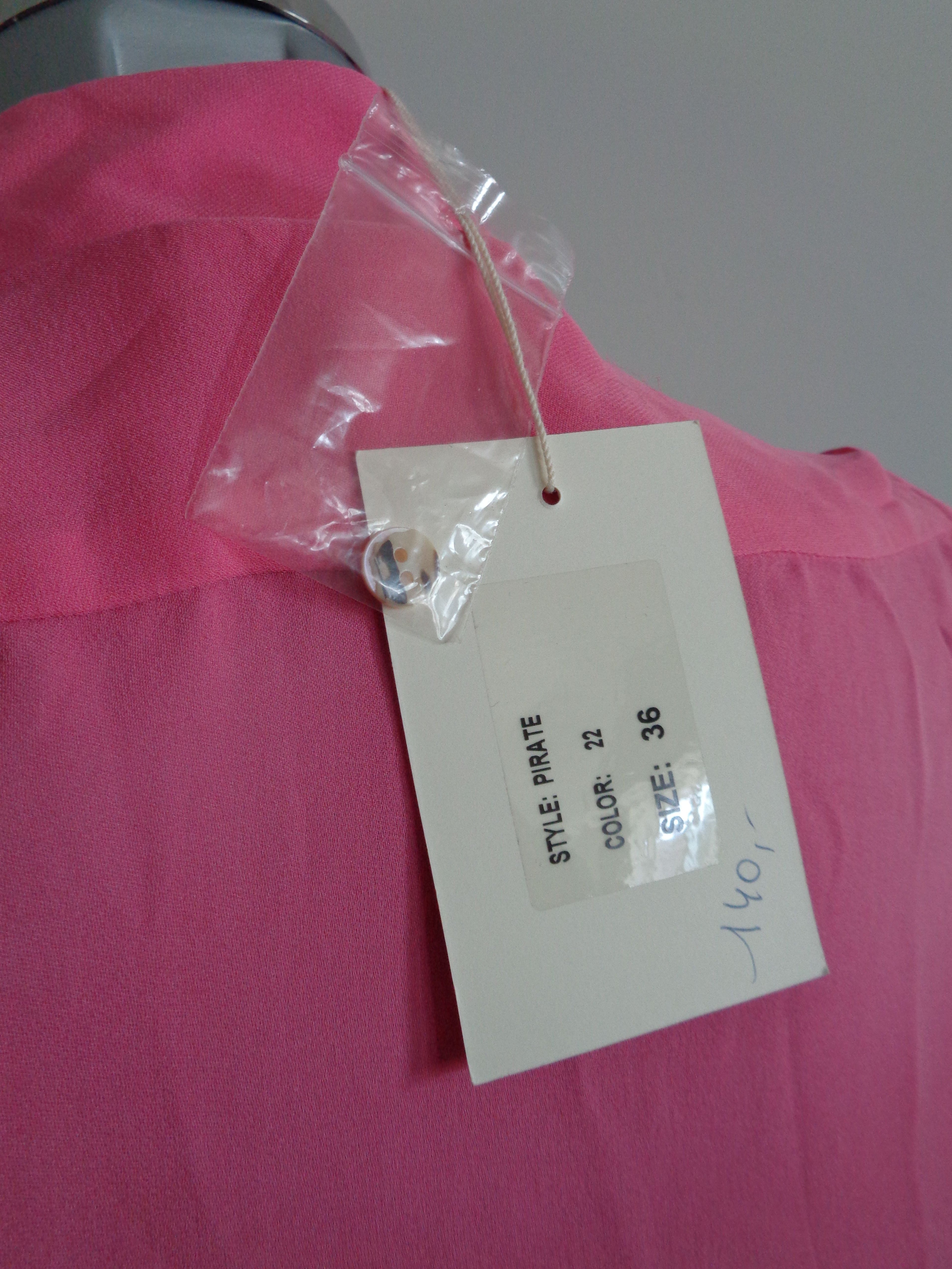 JEFF 100% zijden blouse met ruches, maat S/M, NIEUW