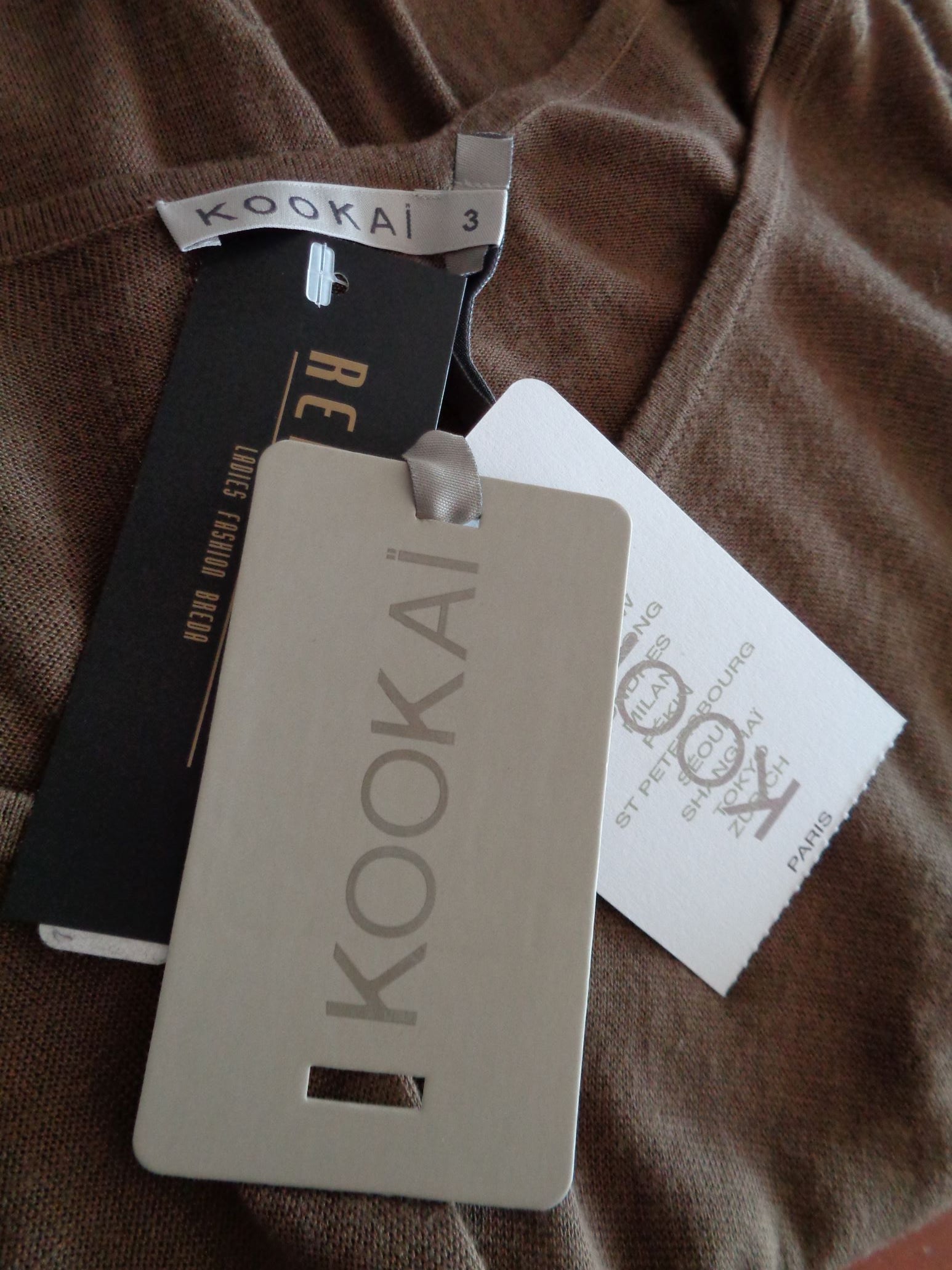 Kookai trui, maat 3 - M/L Nieuw met kaartjes, zijde