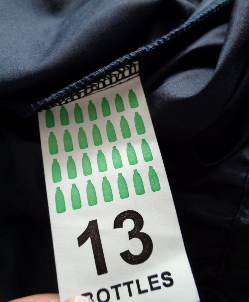 Monique Collignon designer blouse, satijn, donkerblauw, maat 36, Nieuw