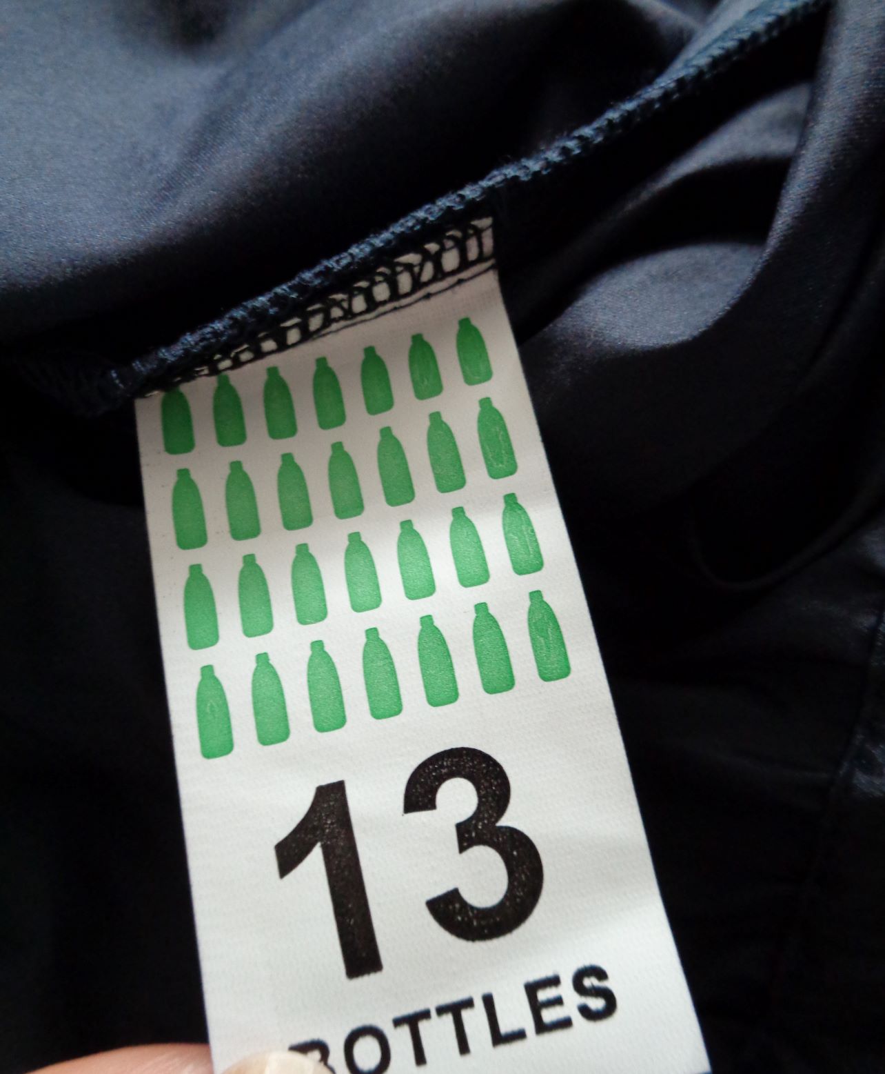 Monique Collignon designer blouse, satijn, donkerblauw, maat 36, Nieuw