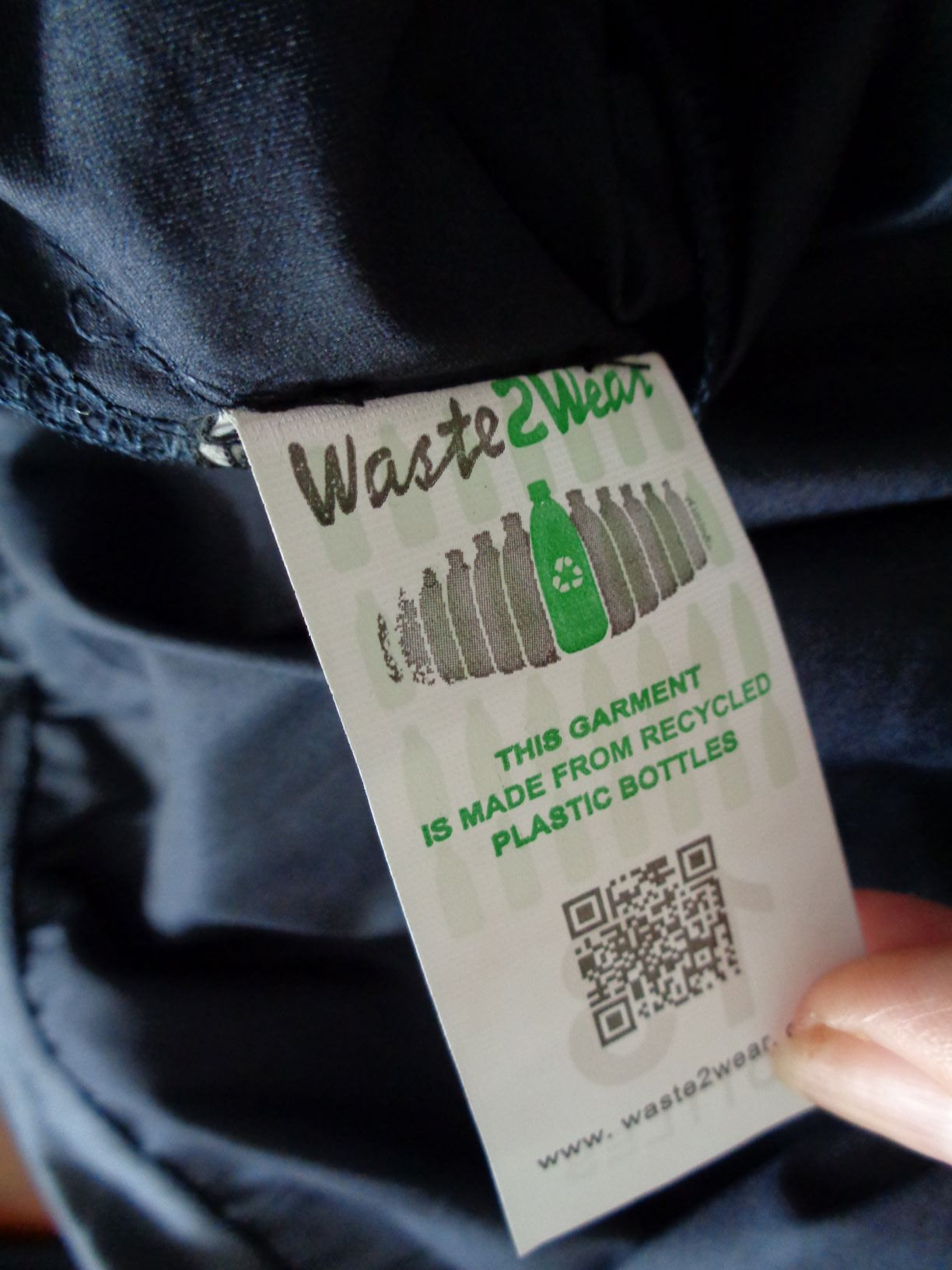 Monique Collignon designer blouse, satijn, donkerblauw, maat 36, Nieuw