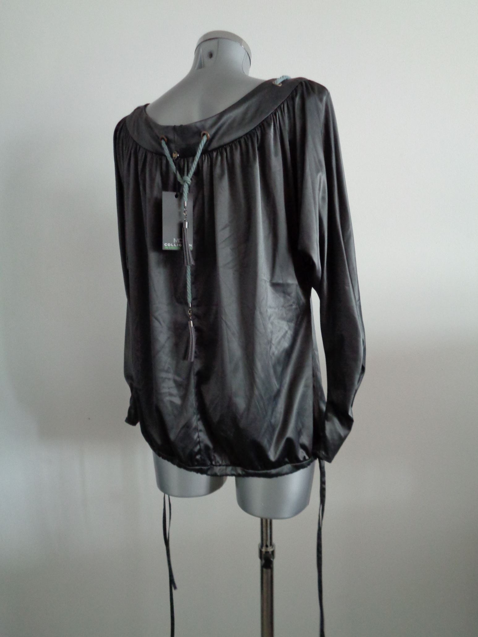Monique Collignon designer blouse, satijn, maat 36 en 38, Nieuw