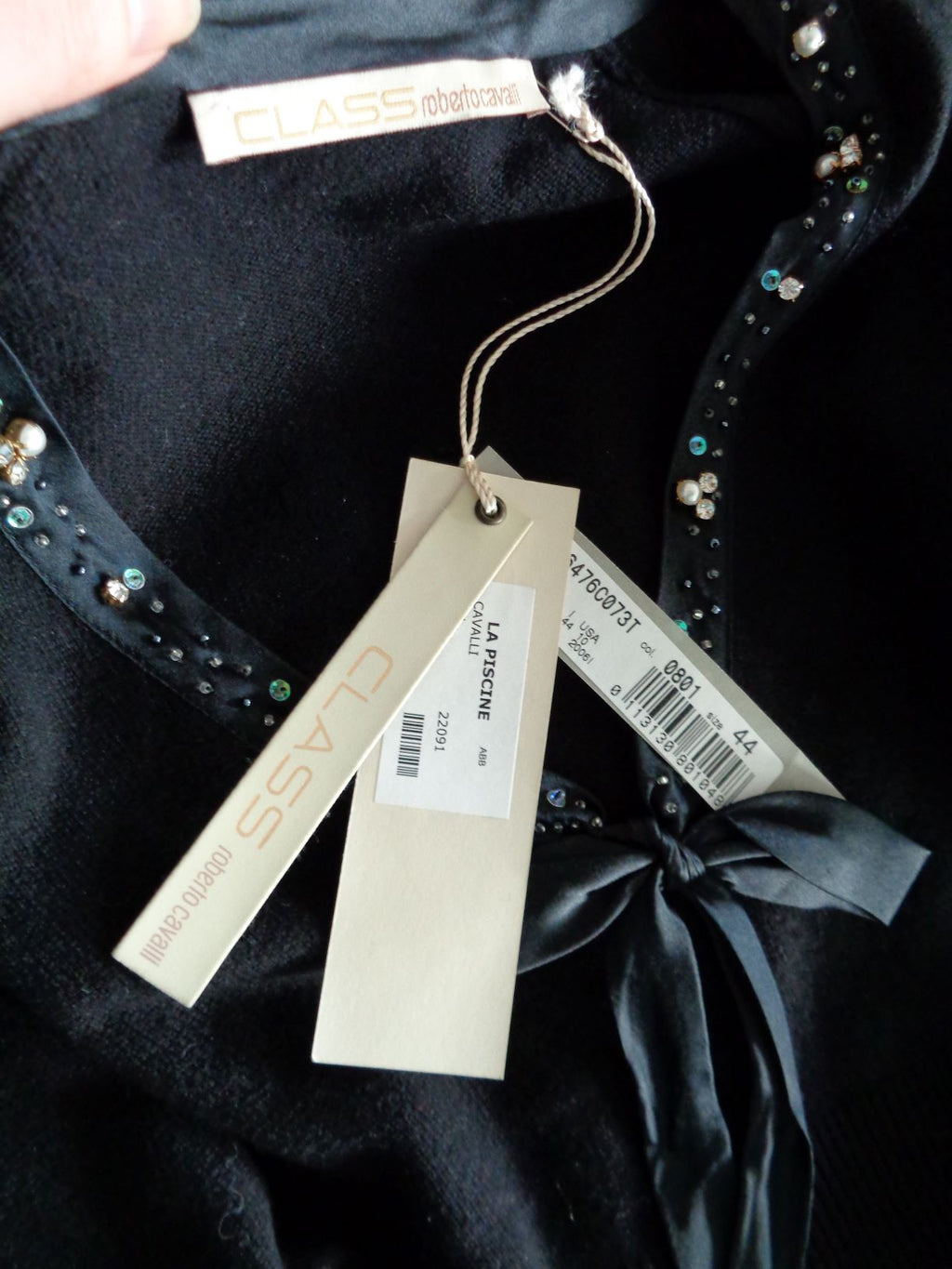 Roberto Cavalli Class trui van cashmere en zijde, 38 Nieuw