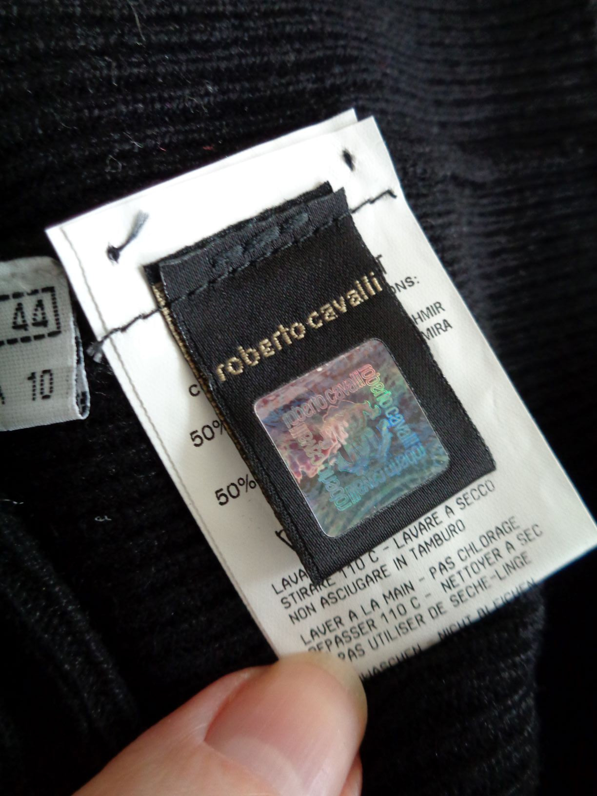 Roberto Cavalli Class trui van cashmere en zijde, 38 Nieuw