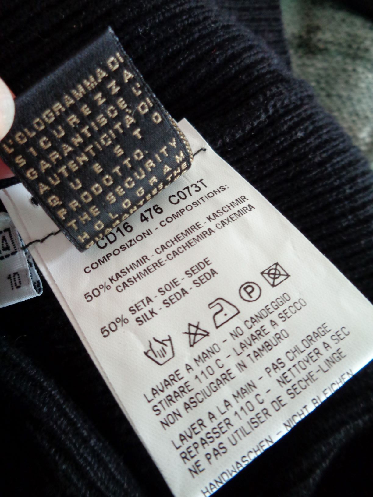 Roberto Cavalli Class trui van cashmere en zijde, 38 Nieuw