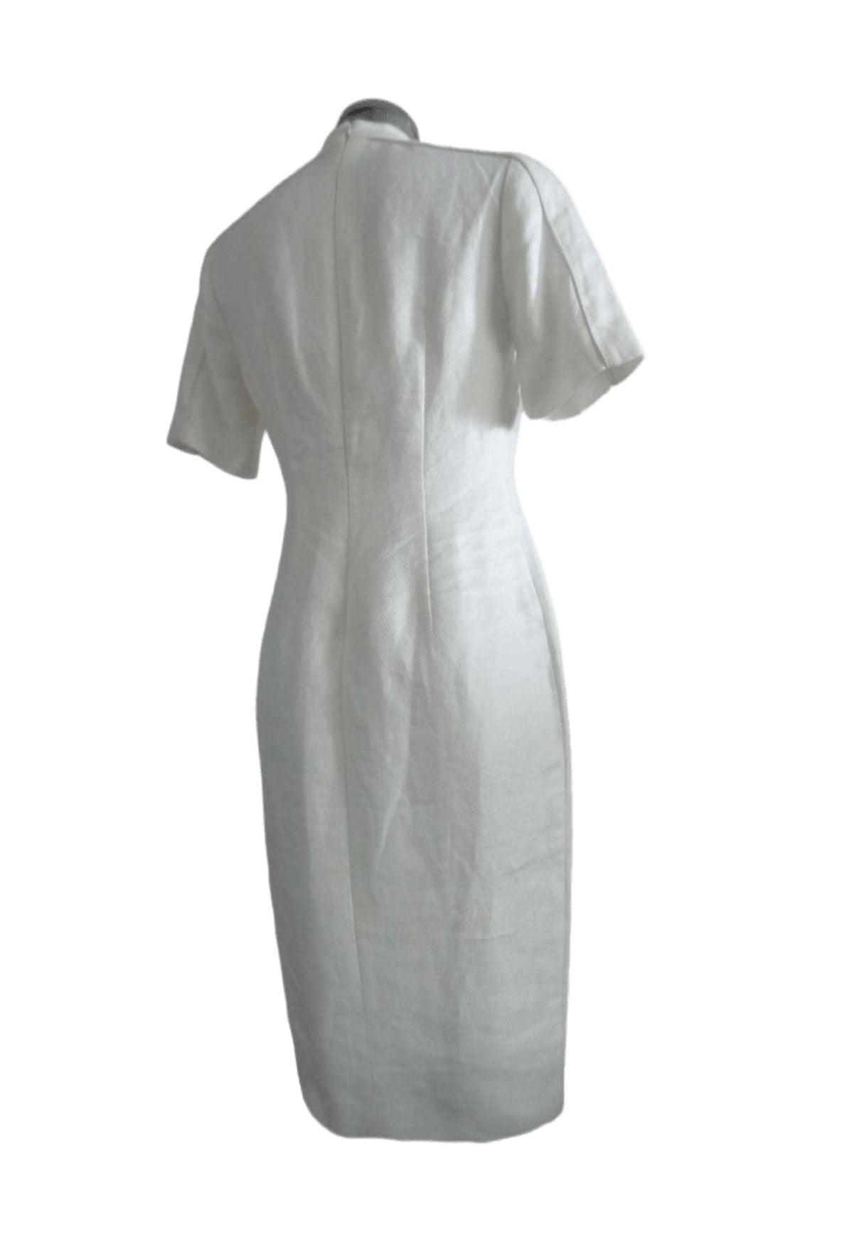 Monique Collignon Witte Linnen Jurk, maat 36 en 38 Nieuw